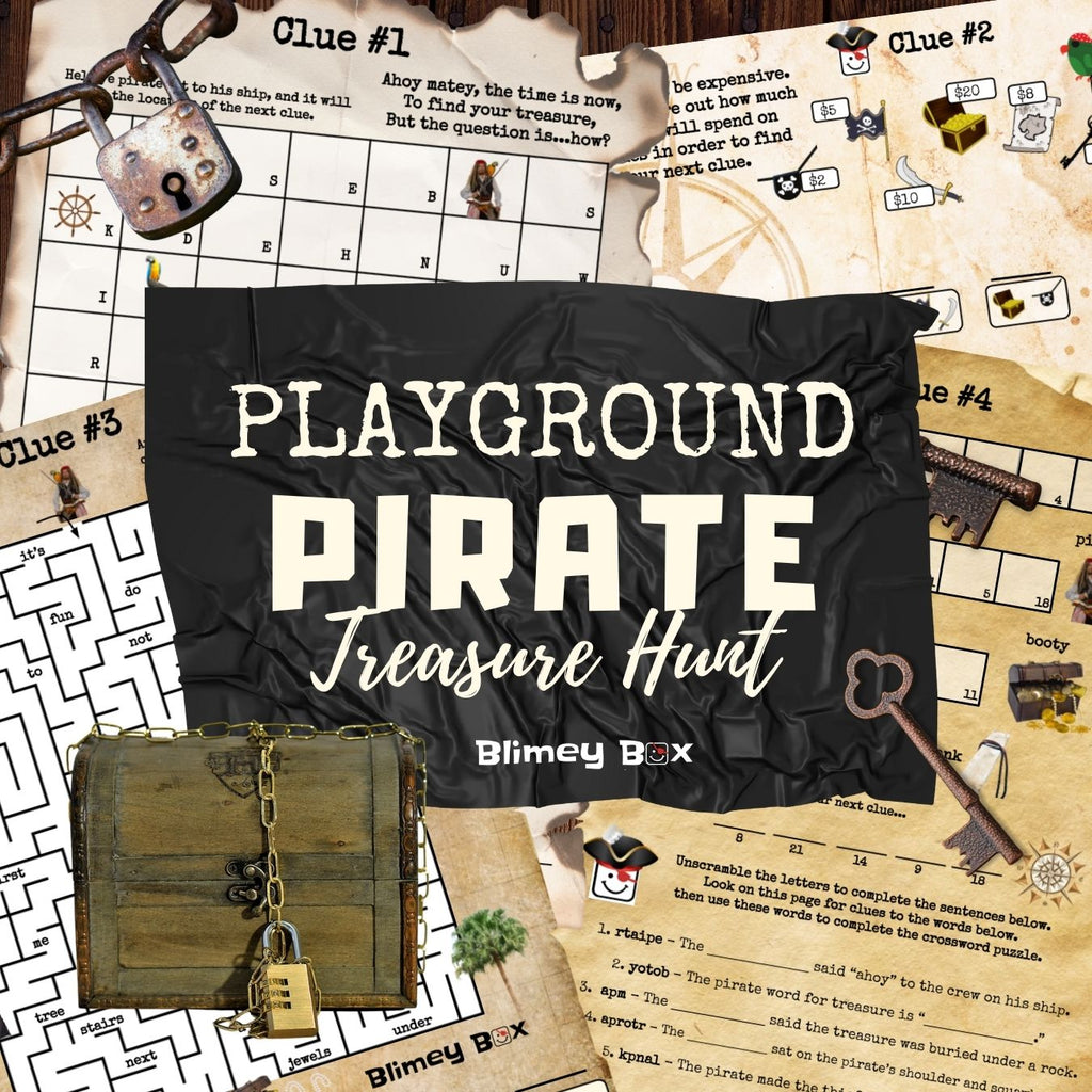 Pirate Treasure Hunt for Playground | Printable Outdoor Treasure Hunt | Ages 6-10 | Digital Download