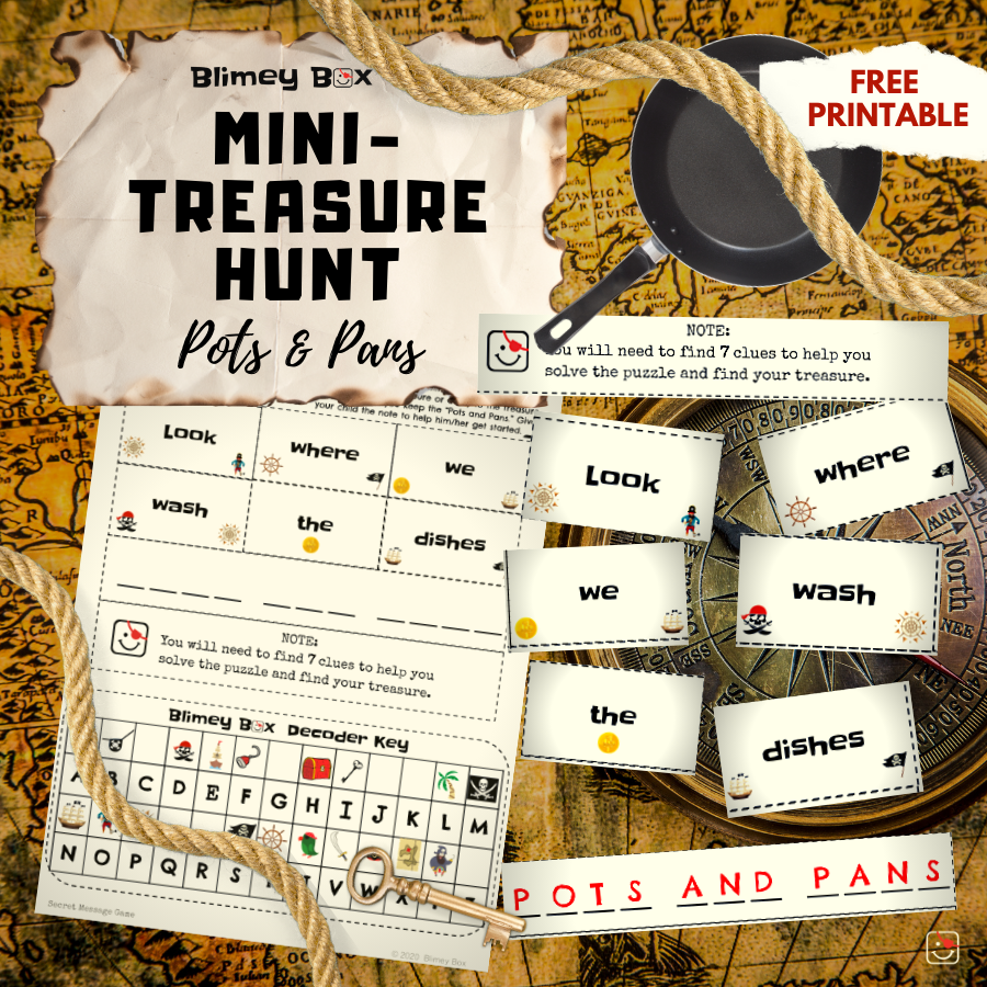 Free Printable mini-treasure hunt for kids!