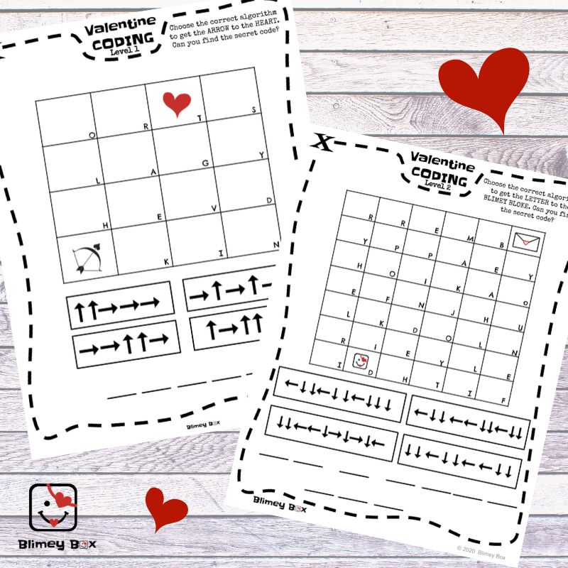 Valentine Paper Coding Secret Message - Free Download!