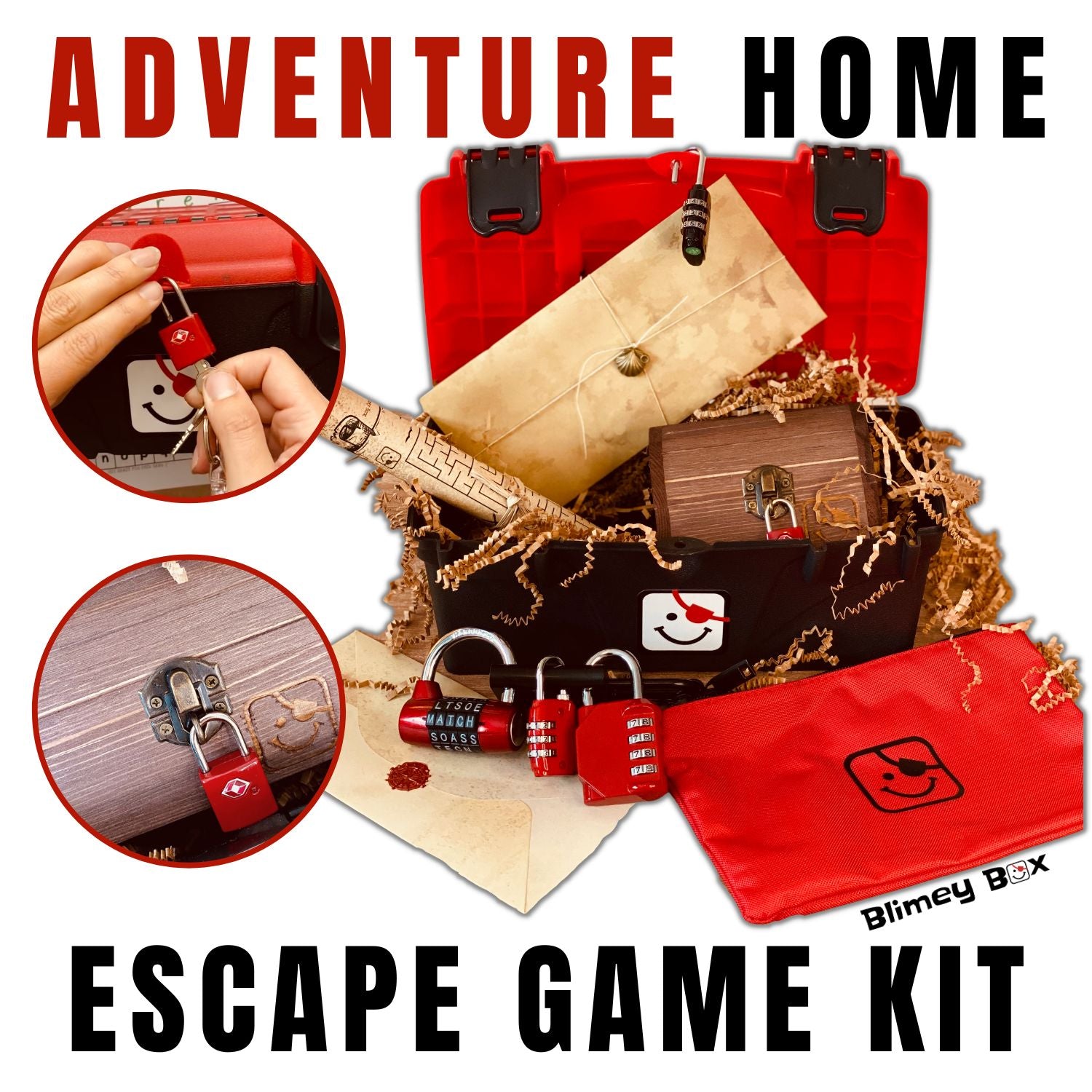Adventure Home Escape Game Kit for Kids (8-13) Blimey Box