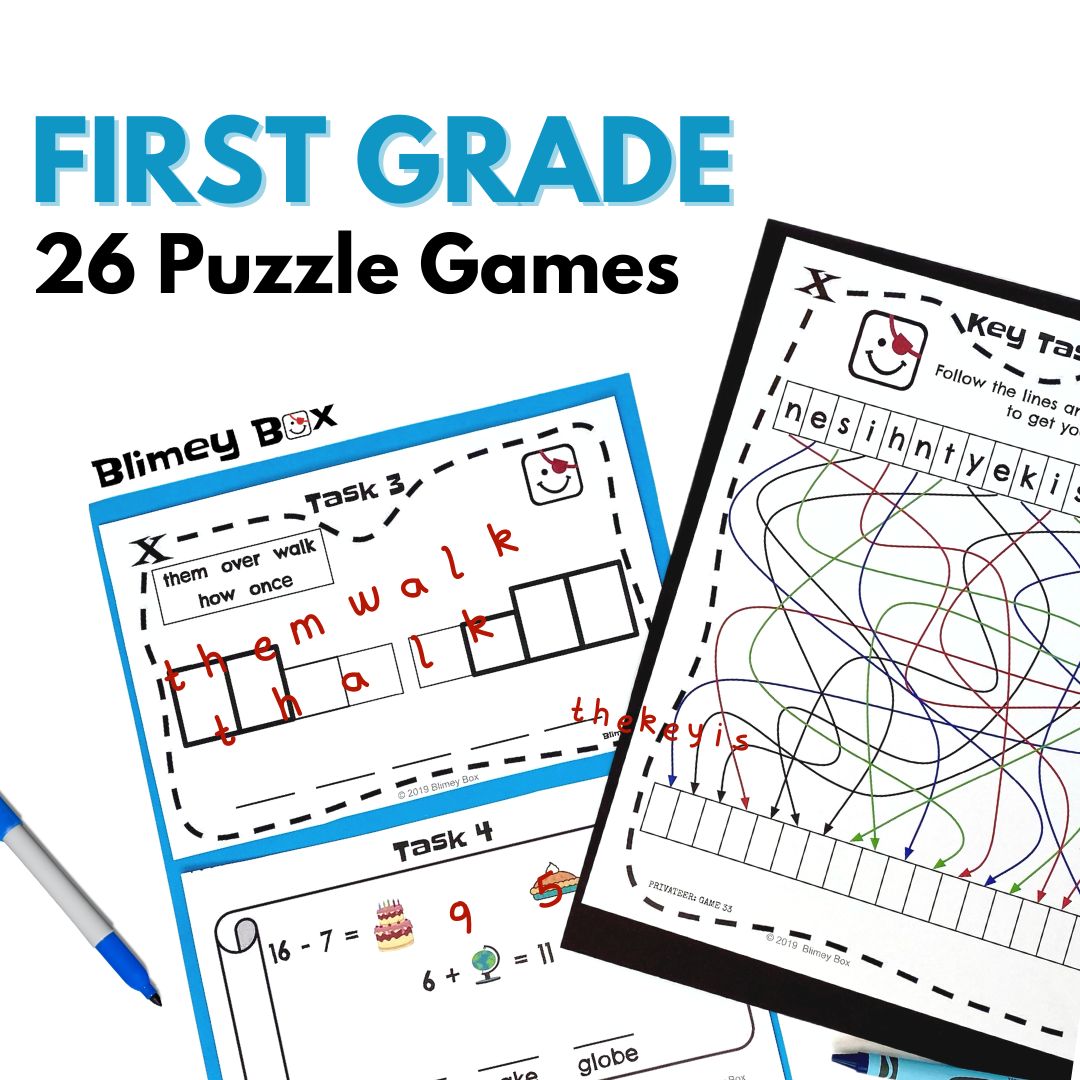 "Just the Games" Printable Puzzle Game Access | (No game kit included)