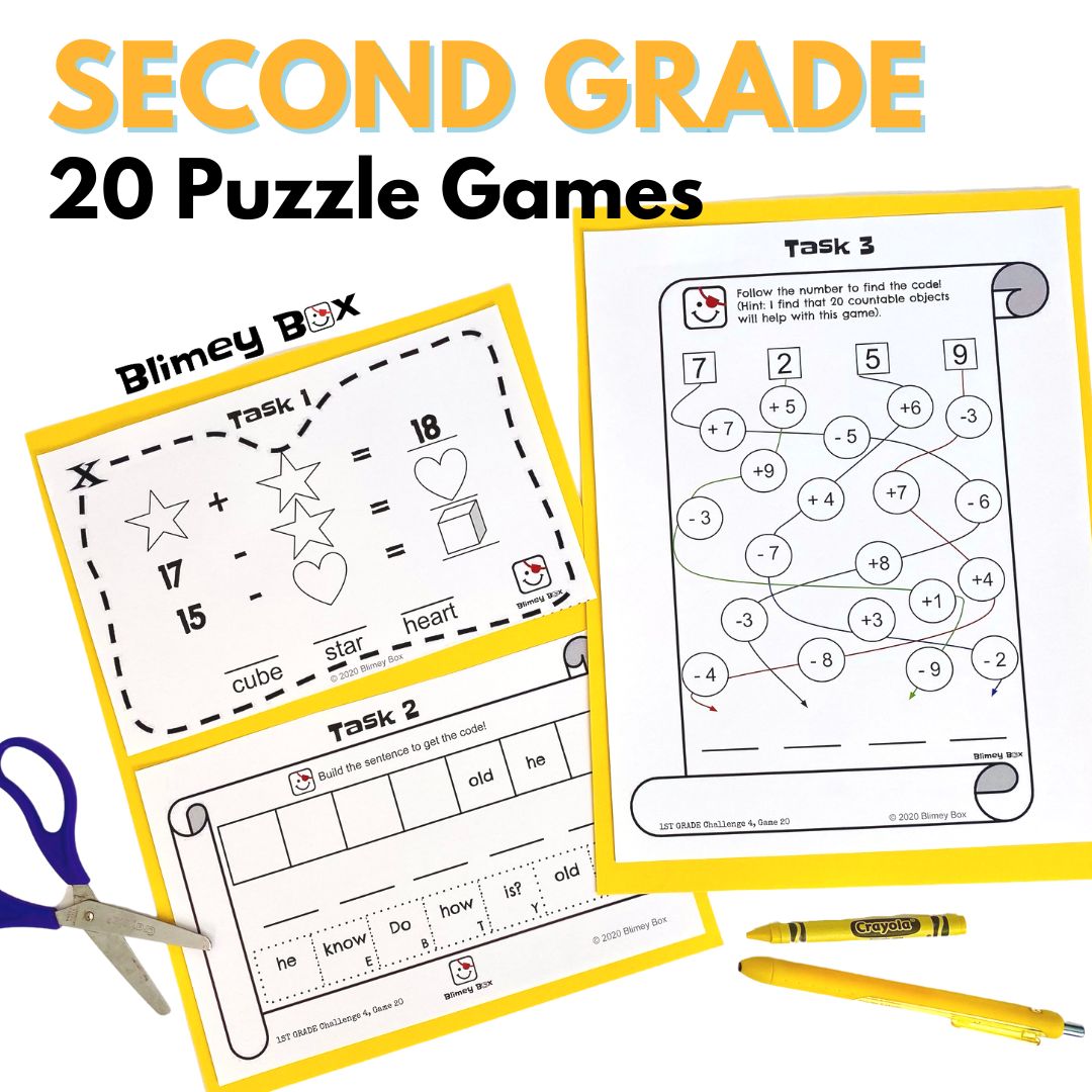 "Just the Games" Printable Puzzle Game Library Access | (No game kit included)