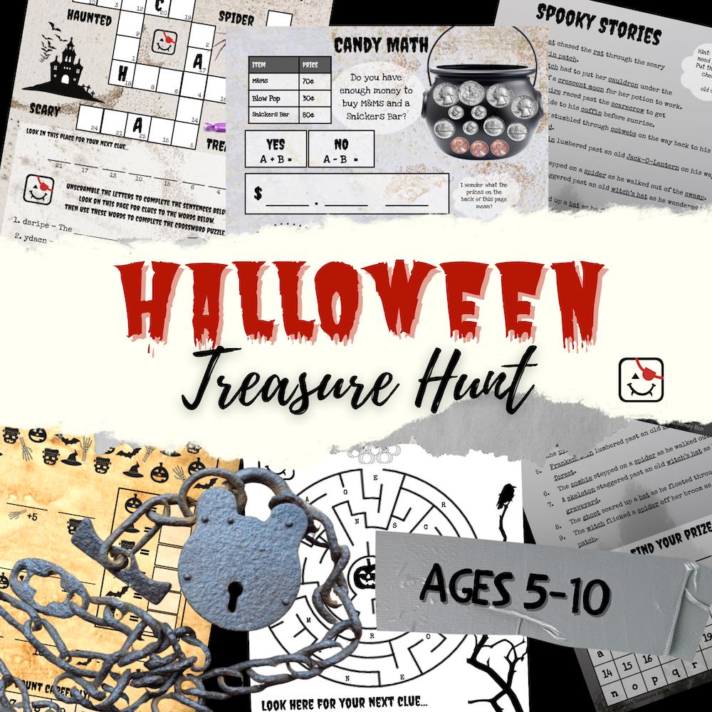 Halloween Treasure Hunt | Printable Treasure Hunt for Kids | Ages 5-10 | Digital Download