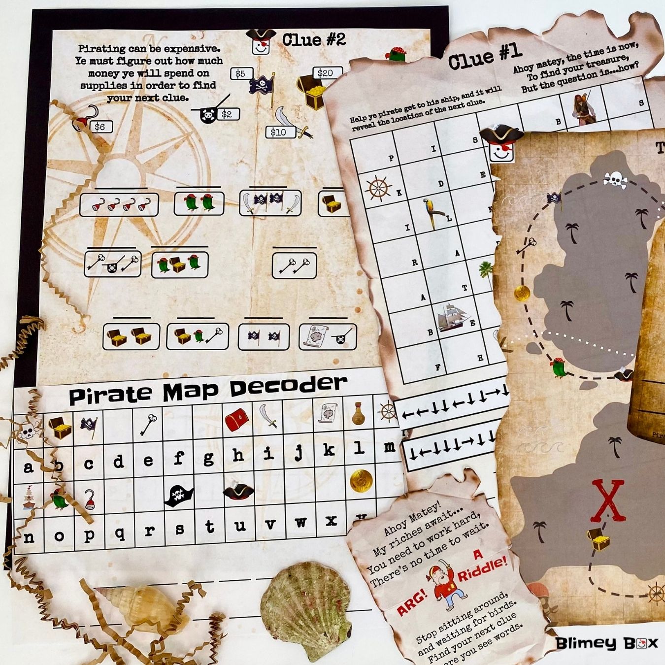 Pirate Treasure Hunt for Playground | Printable Outdoor Treasure Hunt | Ages 6-10 | Digital Download